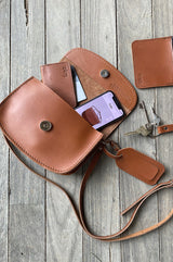funkis leather bag nils light brown