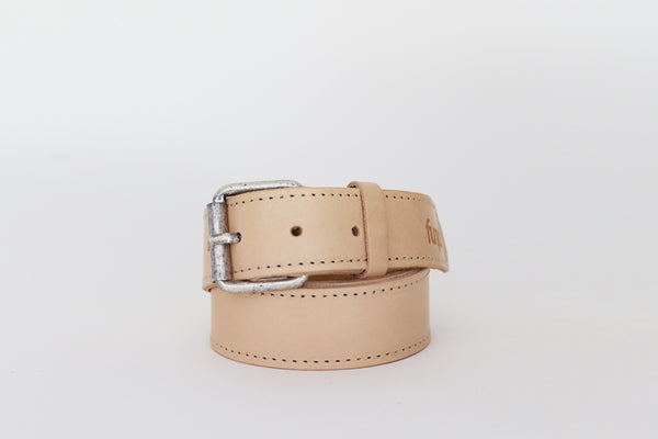 funkis unisex leather belt natural