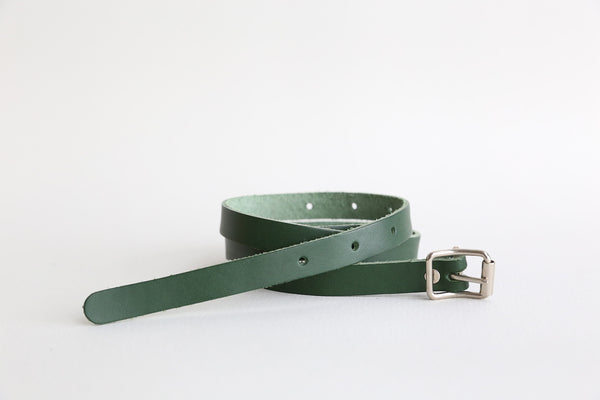 funkis leather belt, green