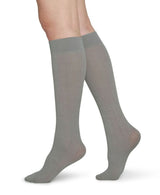 swedish stockings freja bio-wool knee highs light grey one size