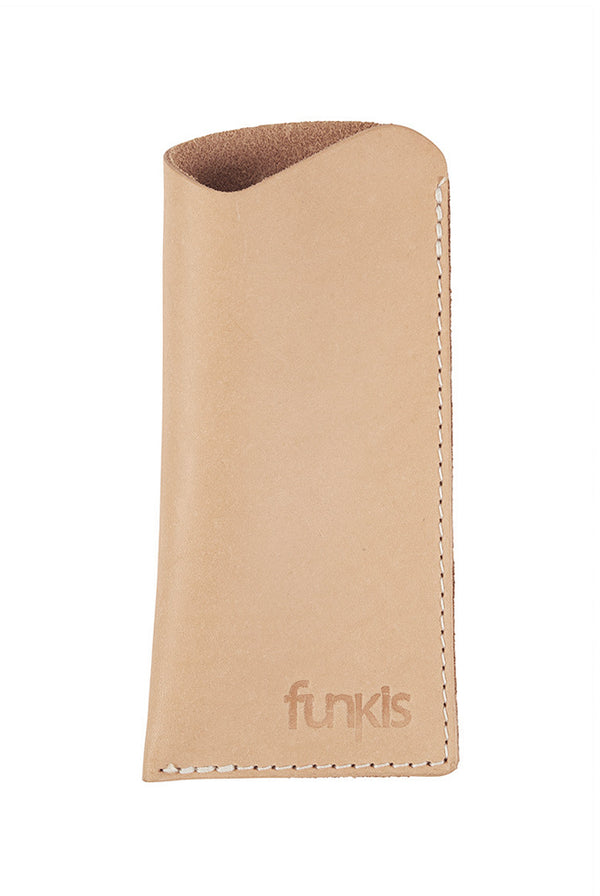 funkis leather glasses case natural