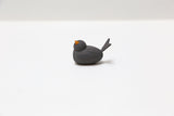 wooden bird 4.5cm dark grey