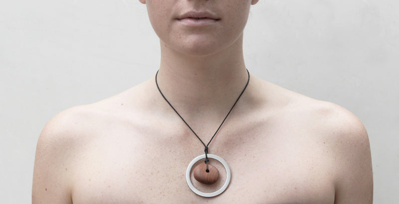 funkis lillien necklace native timber oiled
