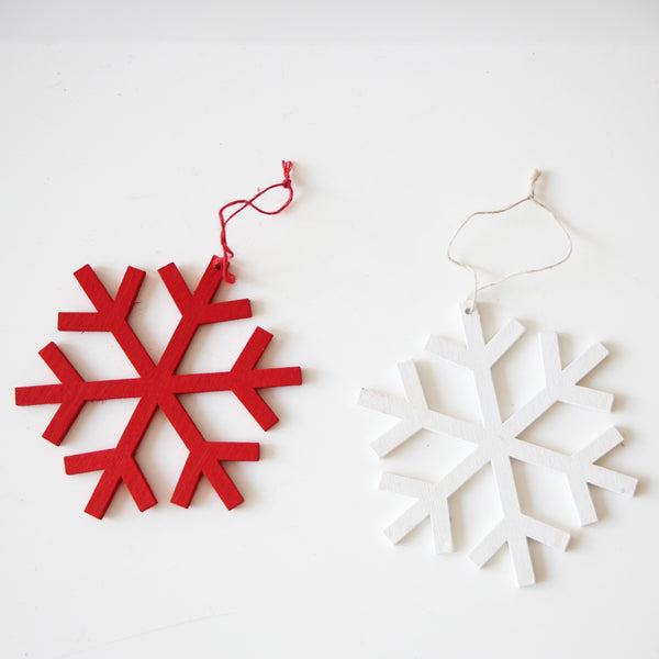 christmas snowflake hanging white